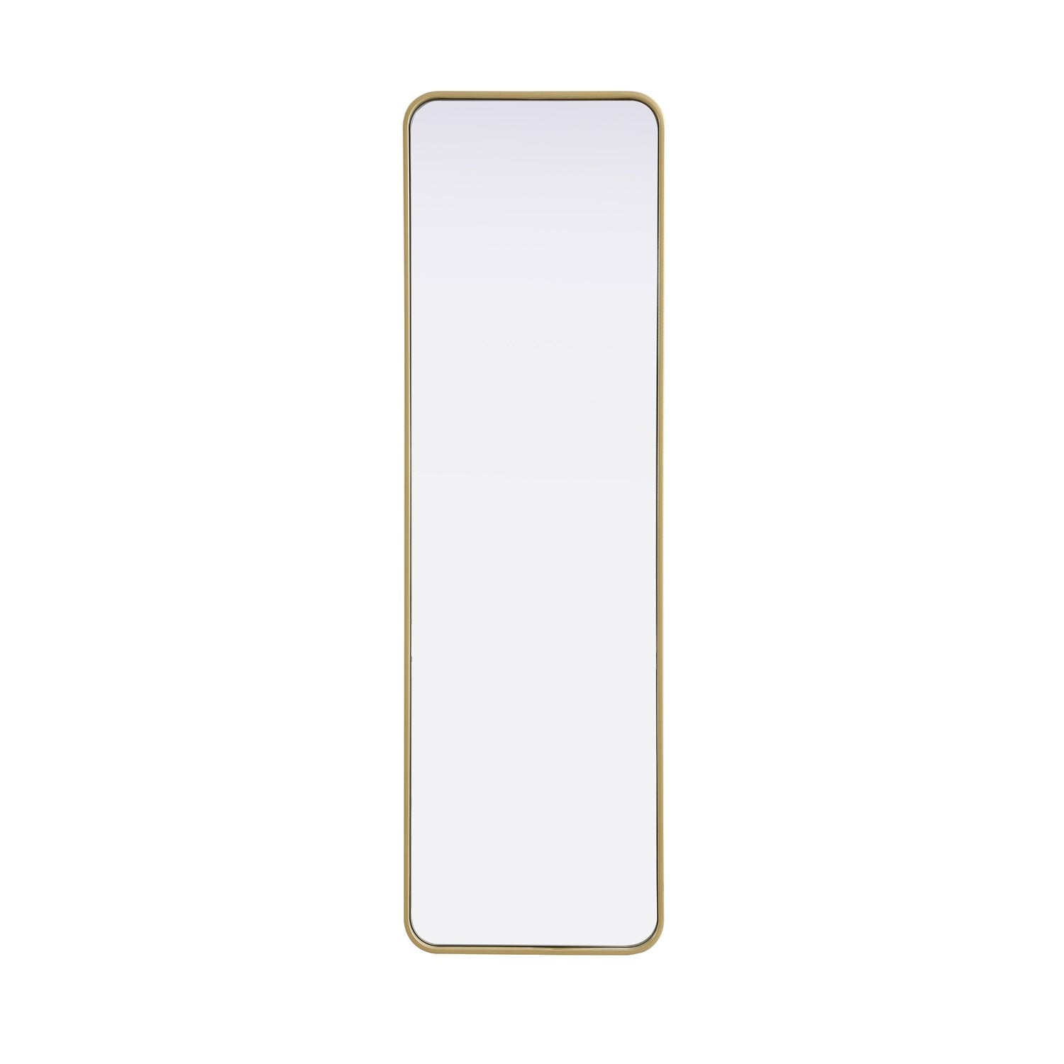 Contour Metal Rectangle Mirror 18X60 In Brass by Elegant Decor