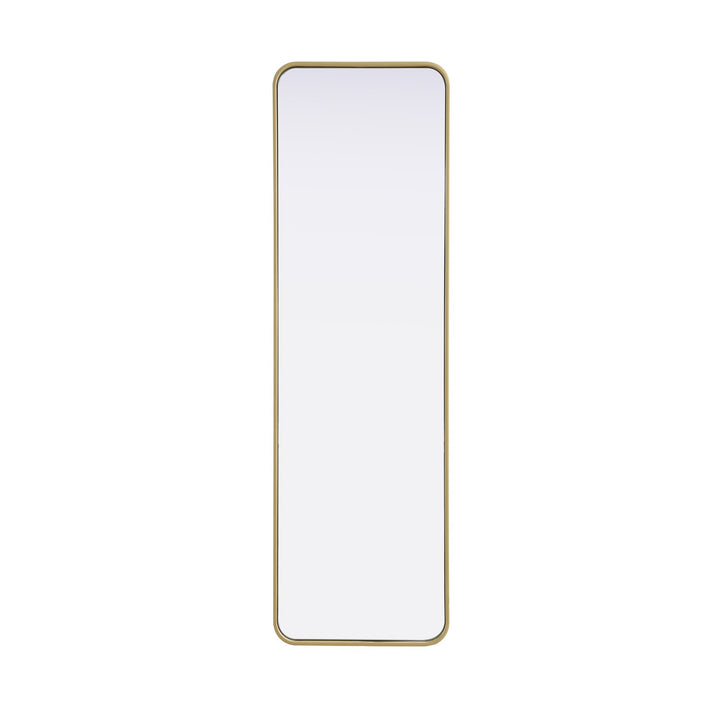 Contour Metal Rectangle Mirror 18X60 In Brass by Elegant Decor