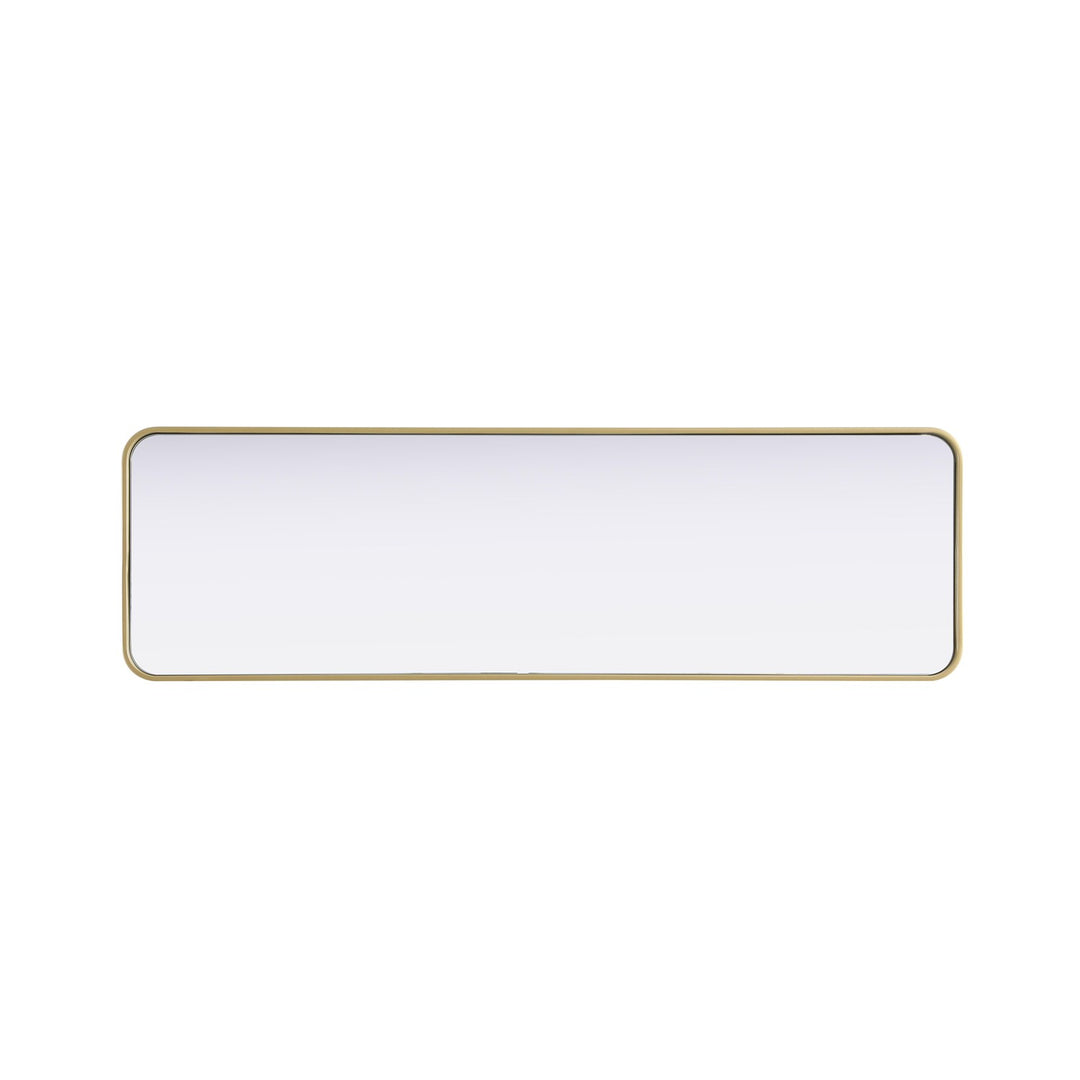 Contour Metal Rectangle Mirror 18X60 In Brass