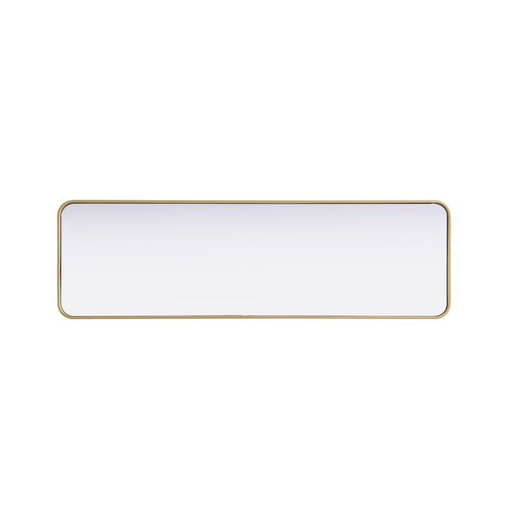Contour Metal Rectangle Mirror 18X60 In Brass