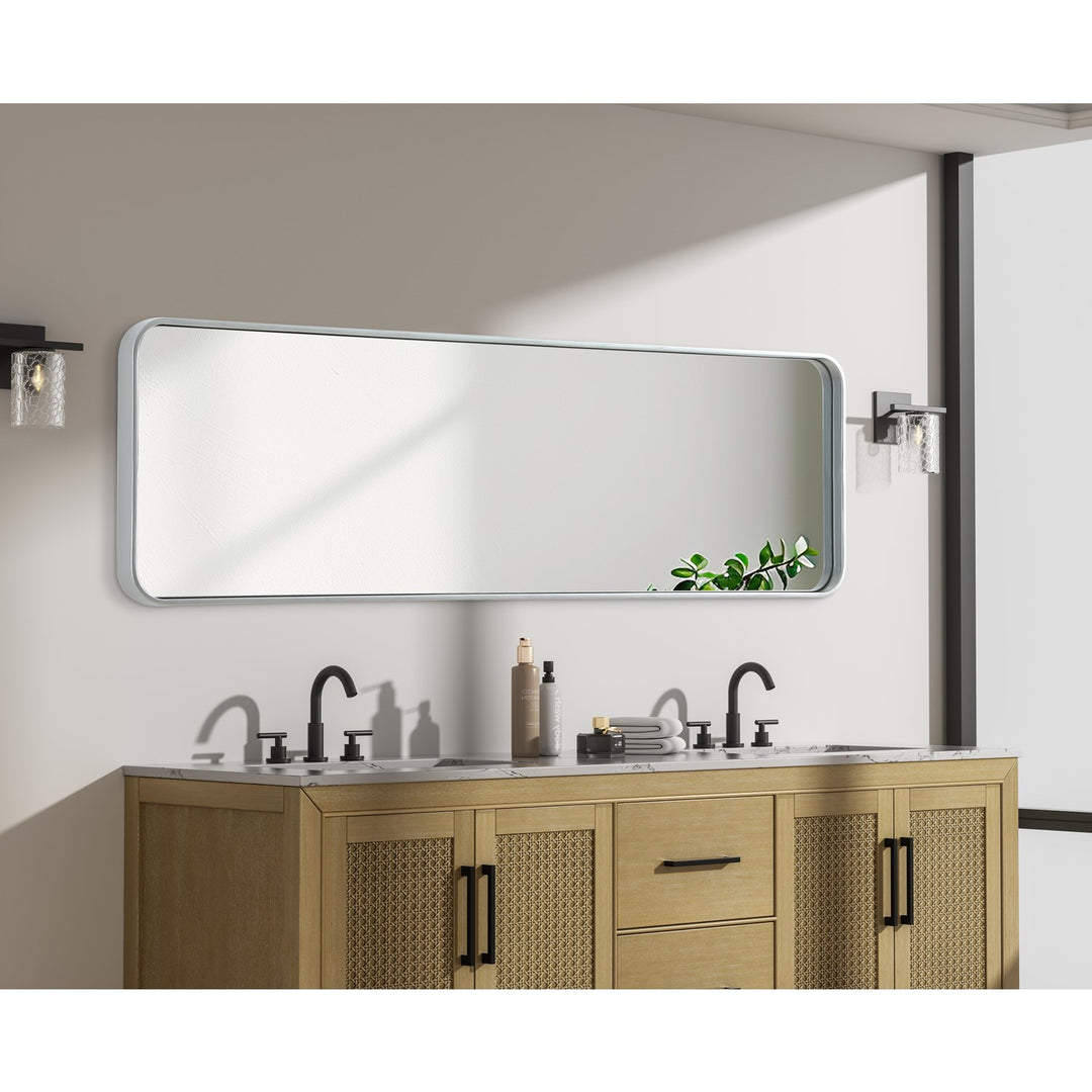 Contour Metal Rectangle Mirror 18X60 In Silver