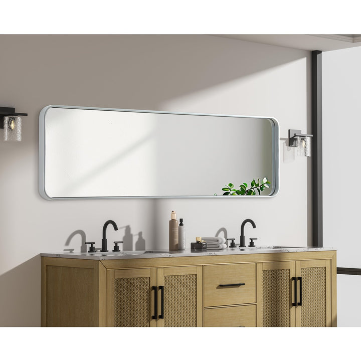 Contour Metal Rectangle Mirror 18X60 In Silver