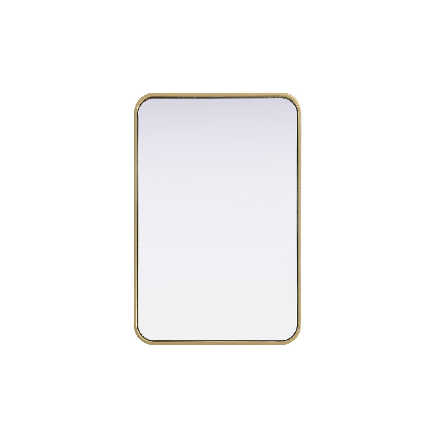 Contour Metal Rectangle Mirror 20X30 In Brass by Elegant Decor