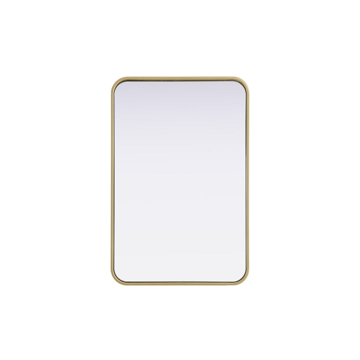 Contour Metal Rectangle Mirror 20X30 In Brass by Elegant Decor