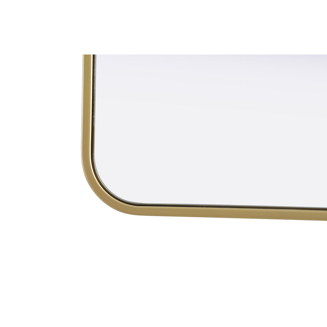 Contour Metal Rectangle Mirror 20X30 In Brass
