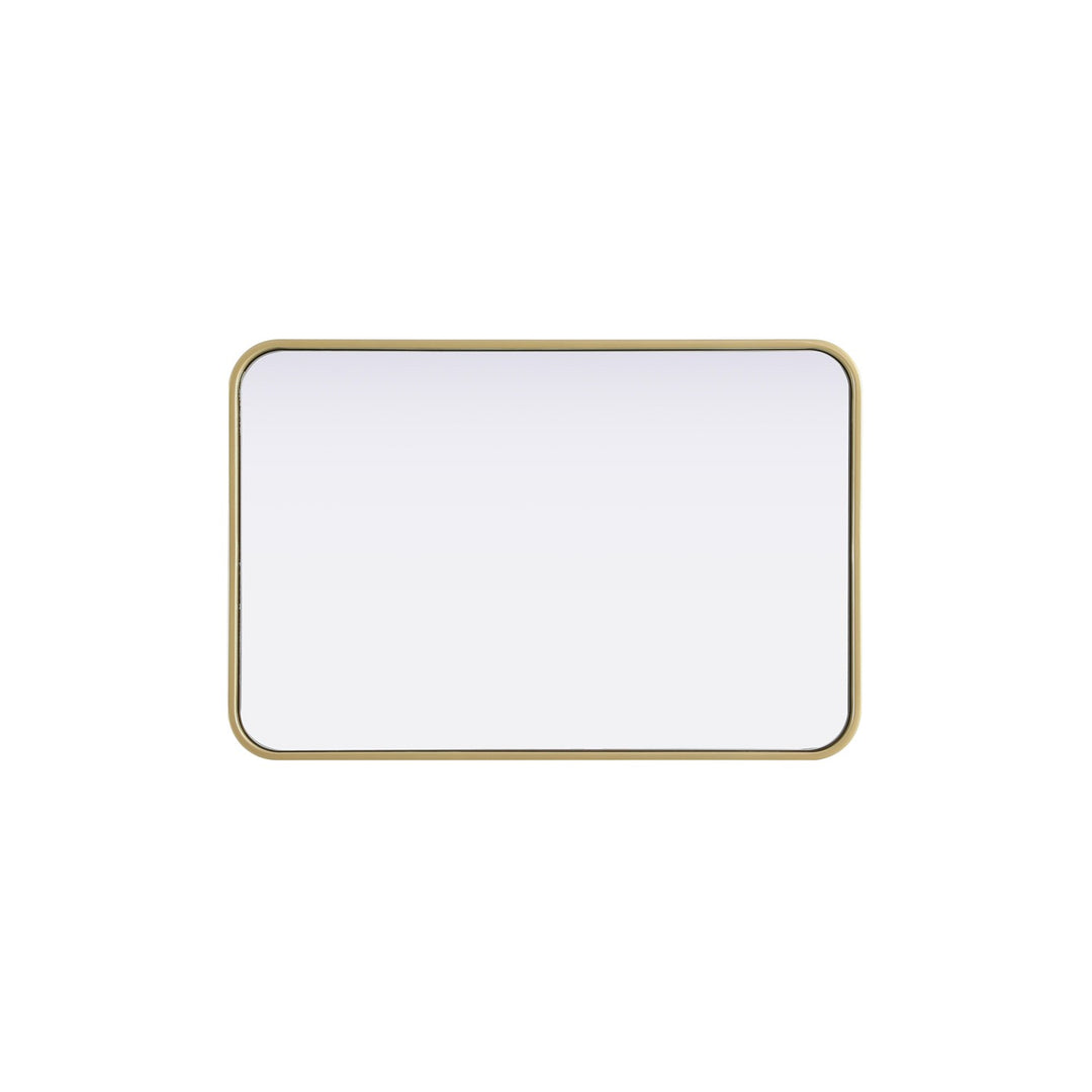 Contour Metal Rectangle Mirror 20X30 In Brass