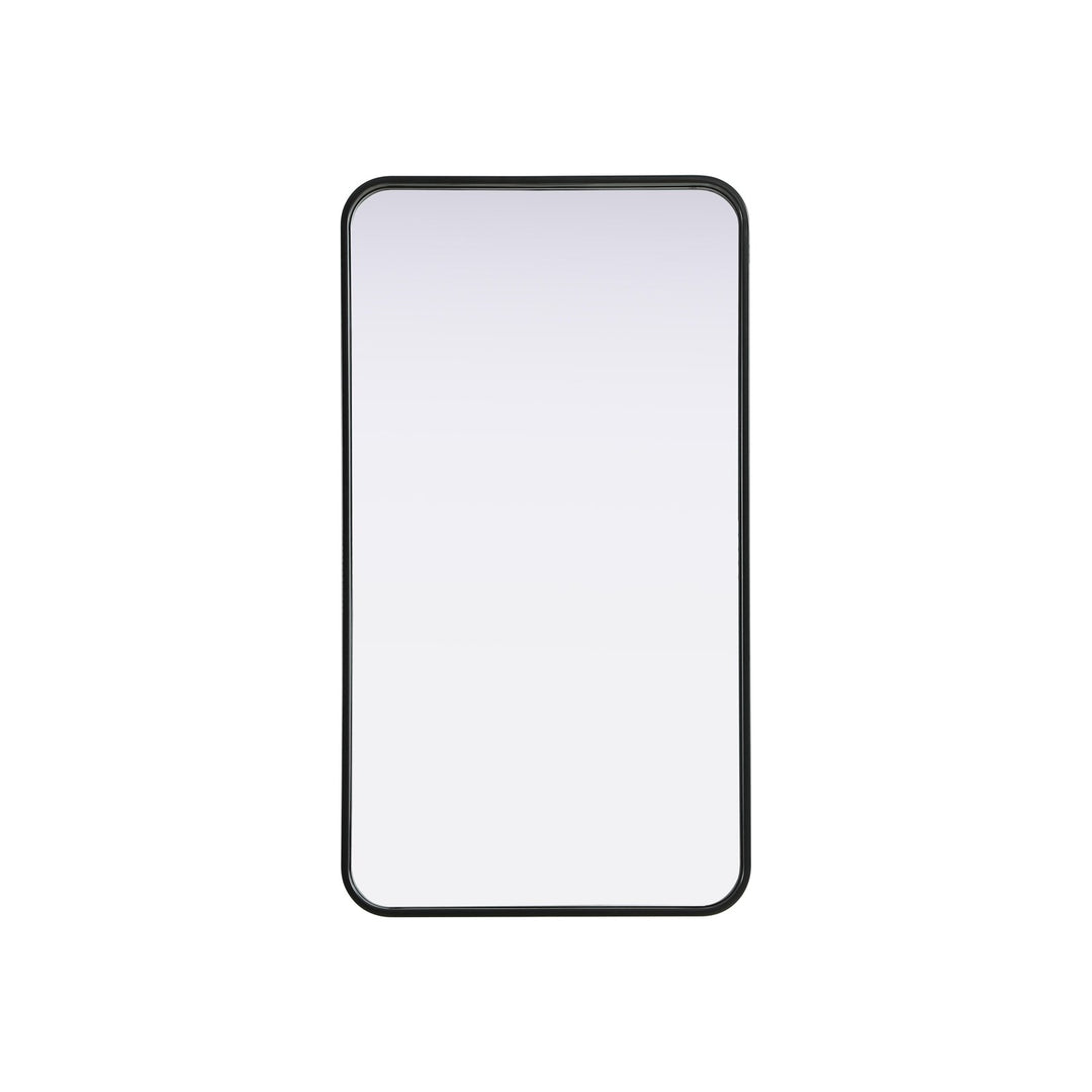 Contour Metal Rectangle Mirror 20X36 In Black by Elegant Decor