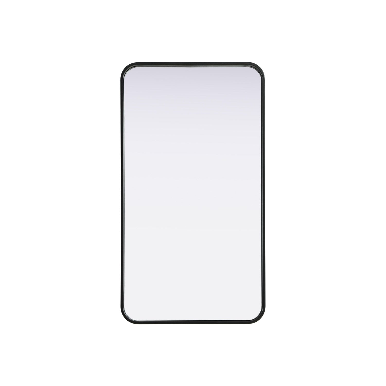 Contour Metal Rectangle Mirror 20X36 In Black by Elegant Decor