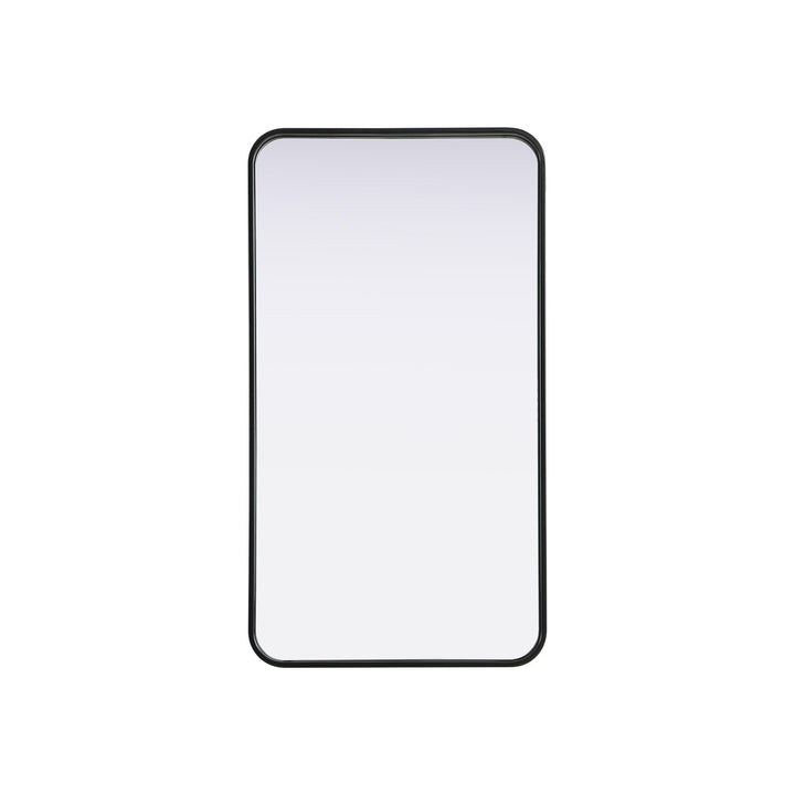 Contour Metal Rectangle Mirror 20X36 In Black by Elegant Decor
