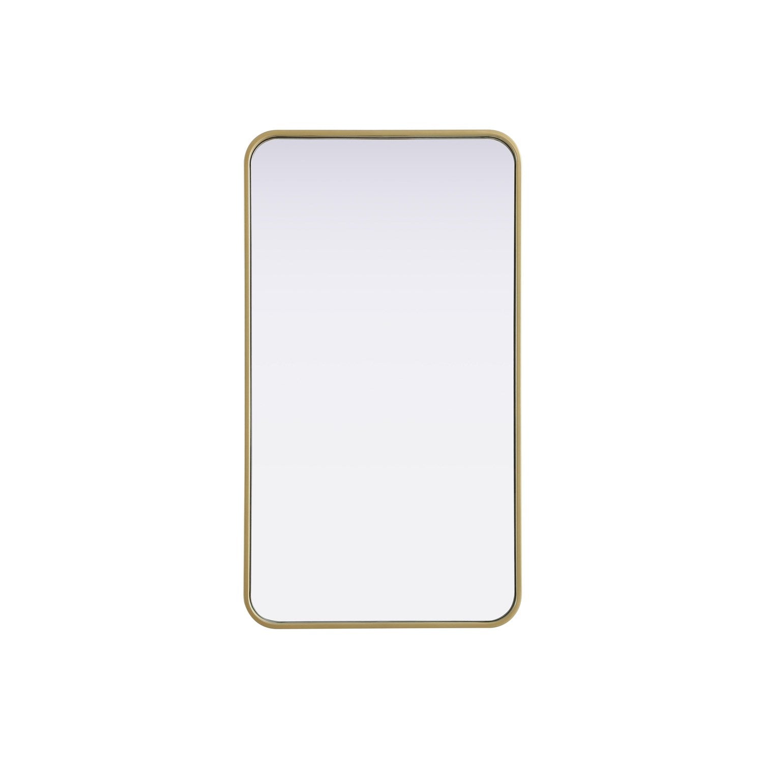 Contour Metal Rectangle Mirror 20X36 In Brass by Elegant Decor