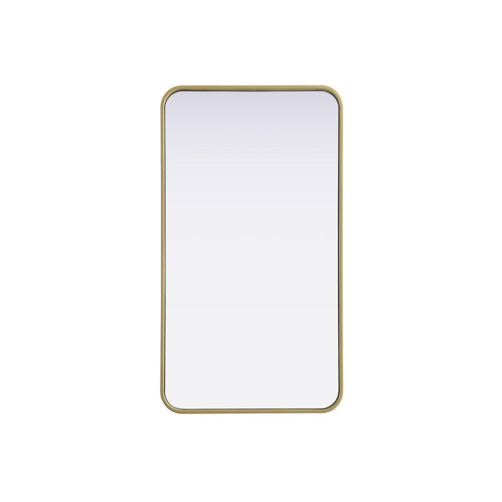 Contour Metal Rectangle Mirror 20X36 In Brass by Elegant Decor