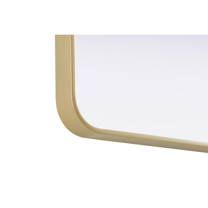 Contour Metal Rectangle Mirror 20X36 In Brass