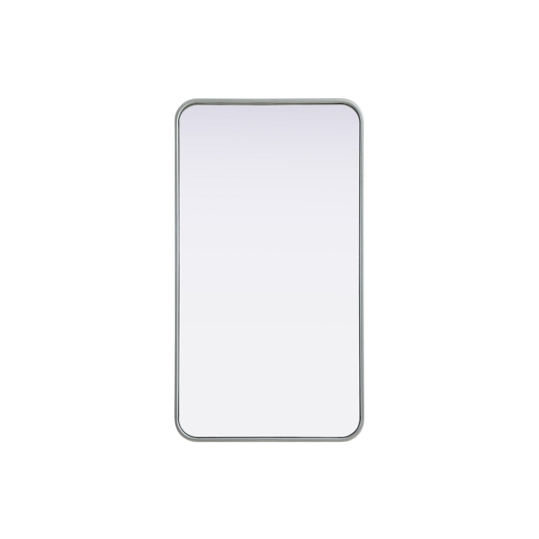 Contour Metal Rectangle Mirror 20X36 In Silver by Elegant Decor