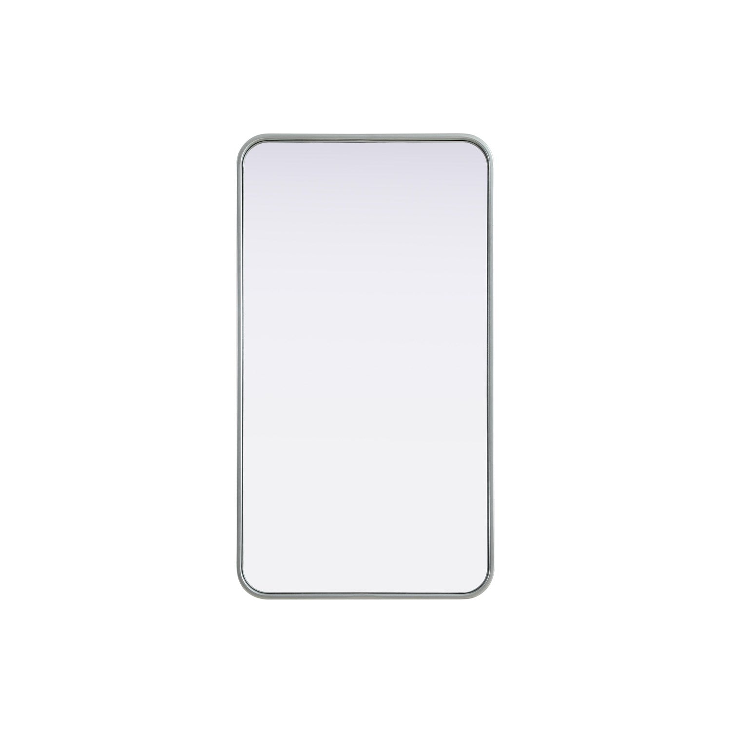 Contour Metal Rectangle Mirror 20X36 In Silver by Elegant Decor