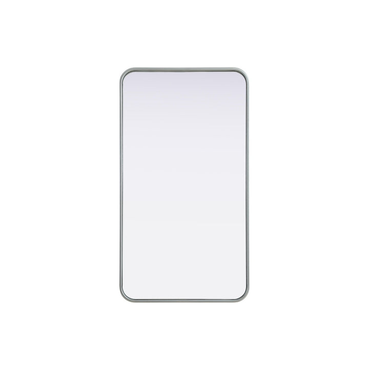 Contour Metal Rectangle Mirror 20X36 In Silver by Elegant Decor