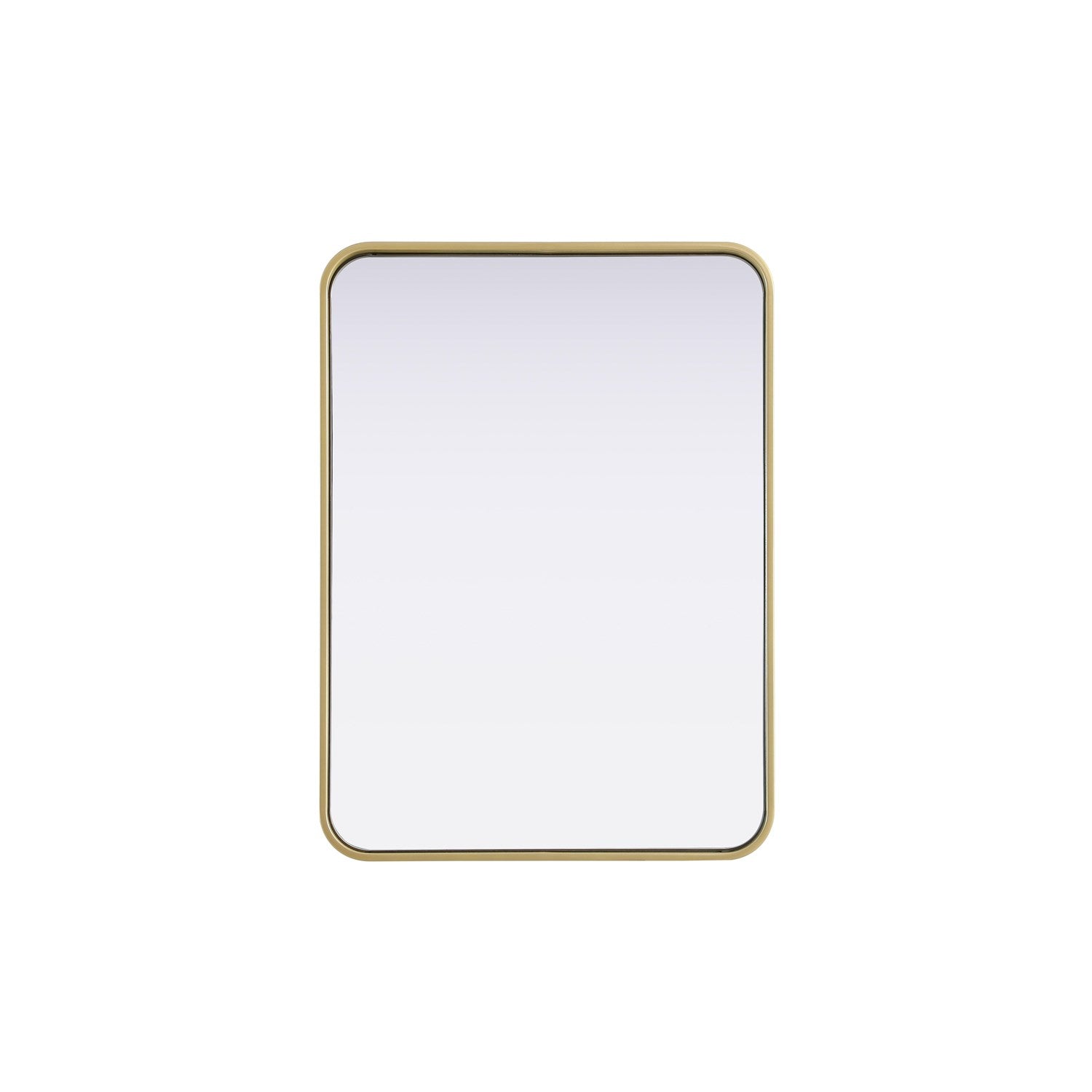 Contour Metal Rectangle Mirror 22X30 In Brass by Elegant Decor