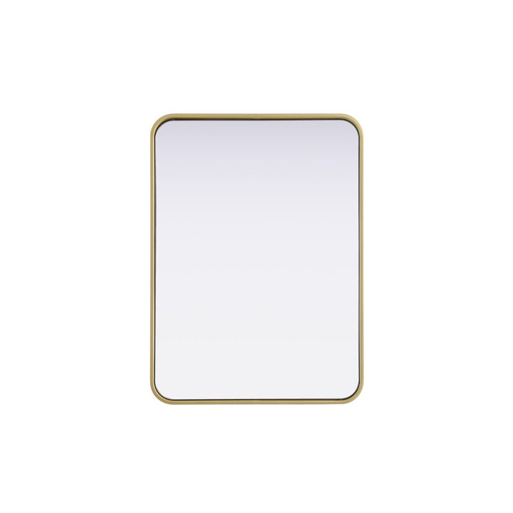 Contour Metal Rectangle Mirror 22X30 In Brass by Elegant Decor