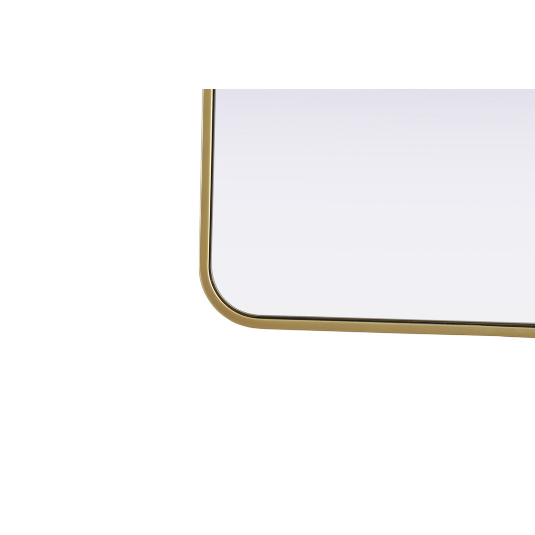 Contour Metal Rectangle Mirror 22X30 In Brass