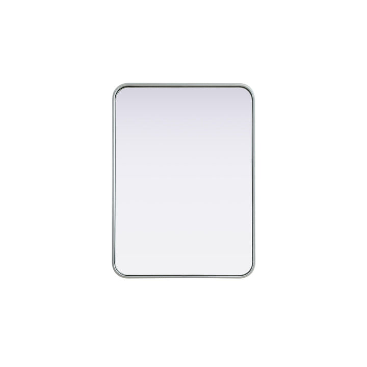 Contour Metal Rectangle Mirror 22X30 In Silver by Elegant Decor