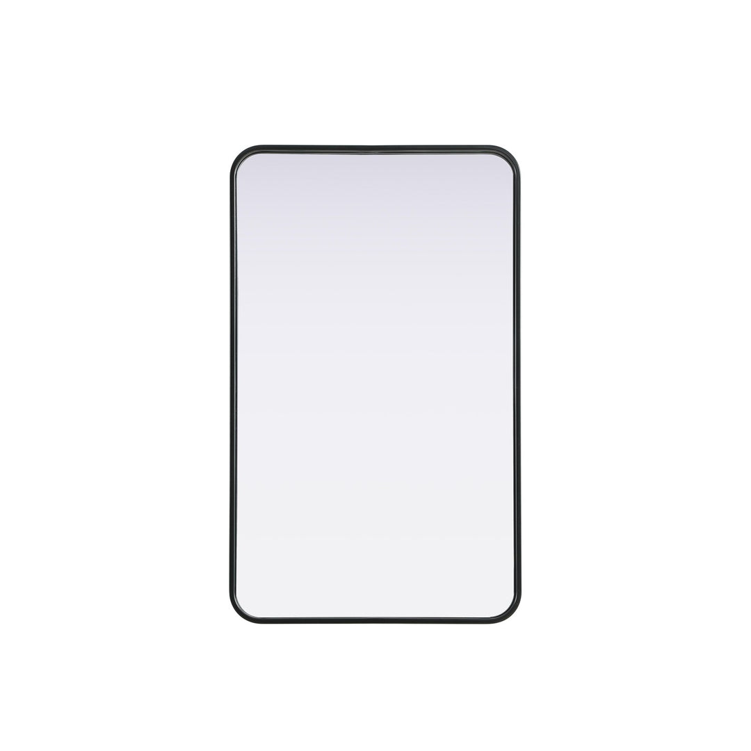 Contour Metal Rectangle Mirror 22X36 In Black by Elegant Decor