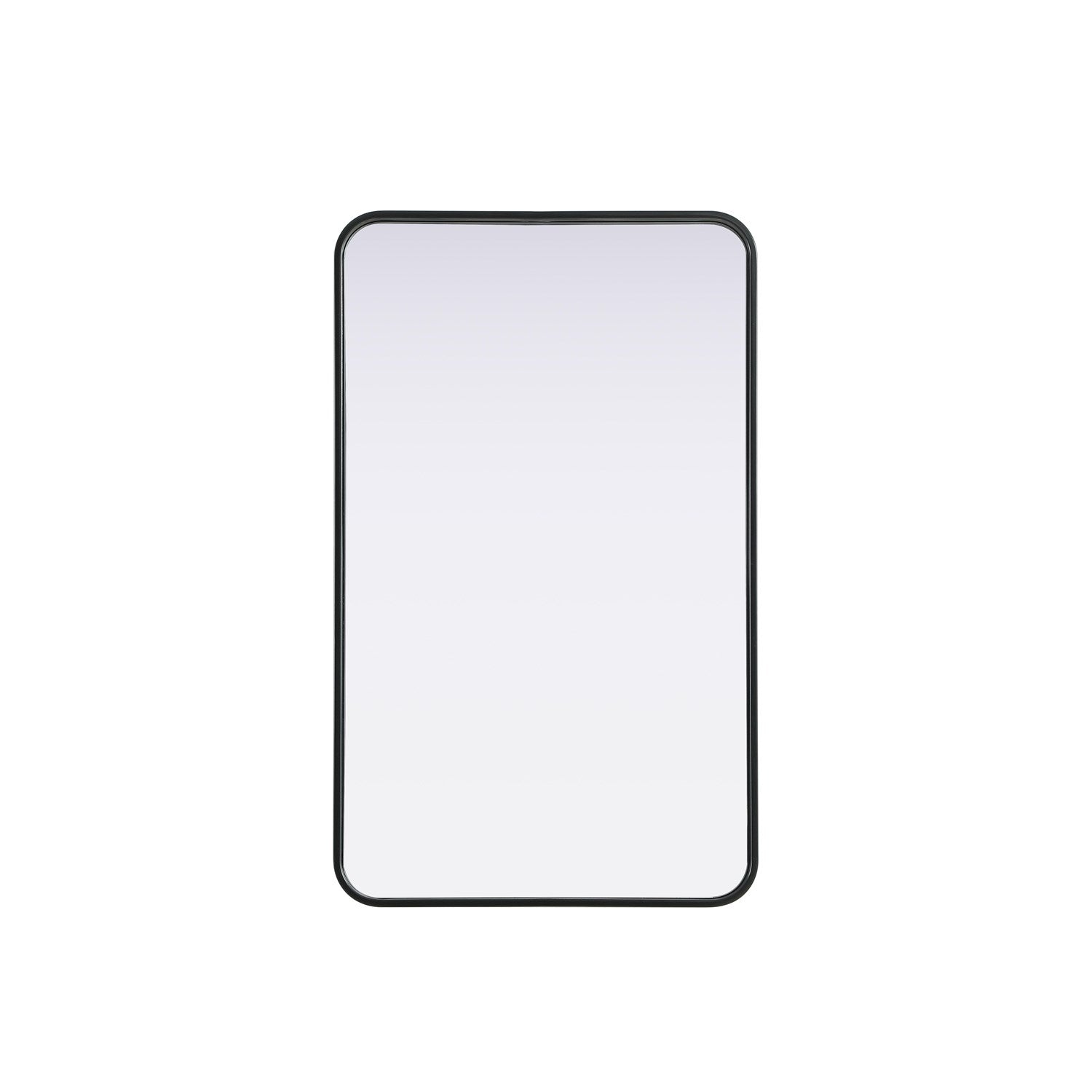 Contour Metal Rectangle Mirror 22X36 In Black by Elegant Decor