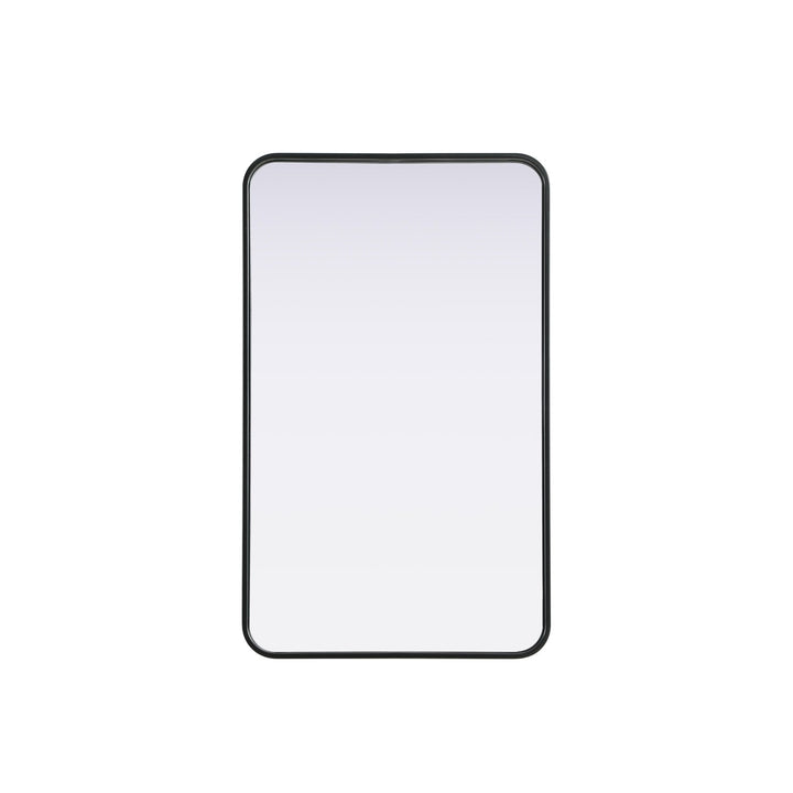 Contour Metal Rectangle Mirror 22X36 In Black by Elegant Decor