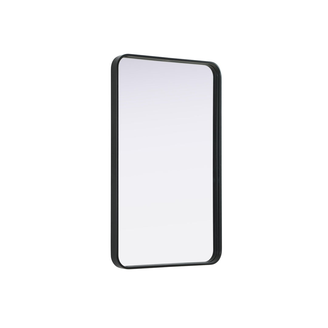 Contour Metal Rectangle Mirror 22X36 In Black