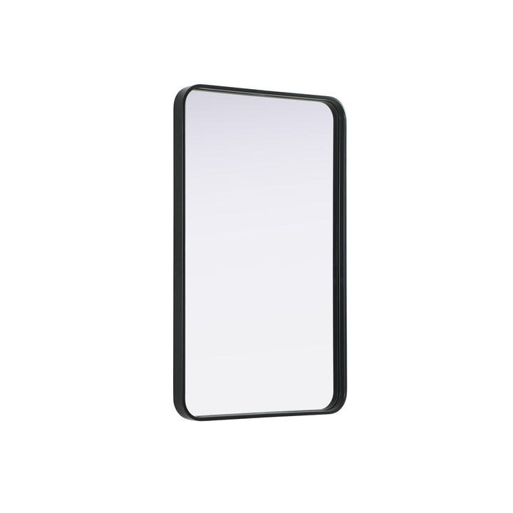 Contour Metal Rectangle Mirror 22X36 In Black
