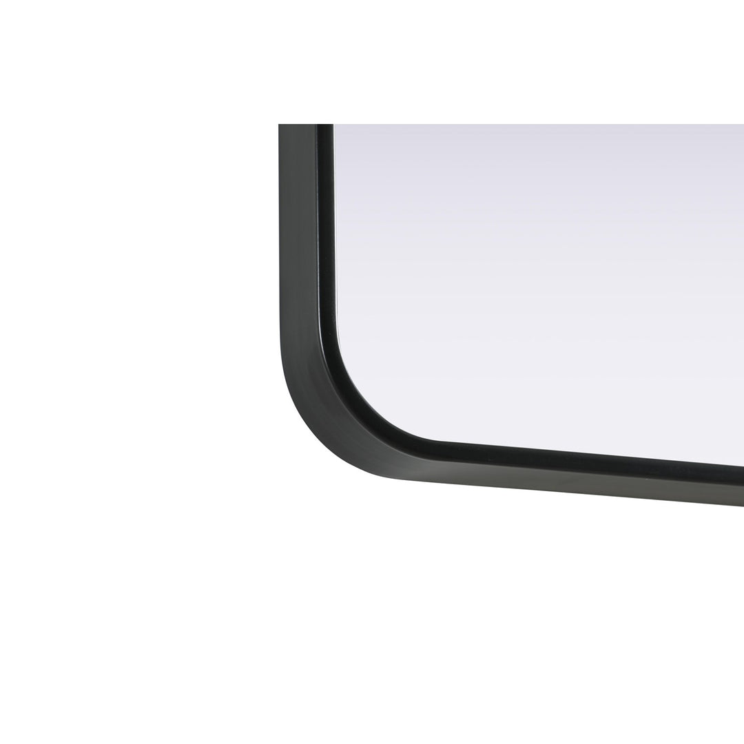 Contour Metal Rectangle Mirror 22X36 In Black
