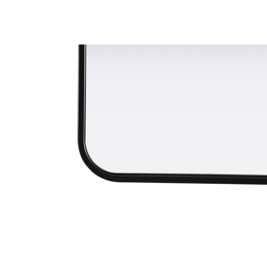 Contour Metal Rectangle Mirror 22X36 In Black