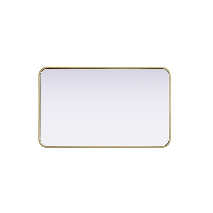 Contour Metal Rectangle Mirror 22X36 In Brass