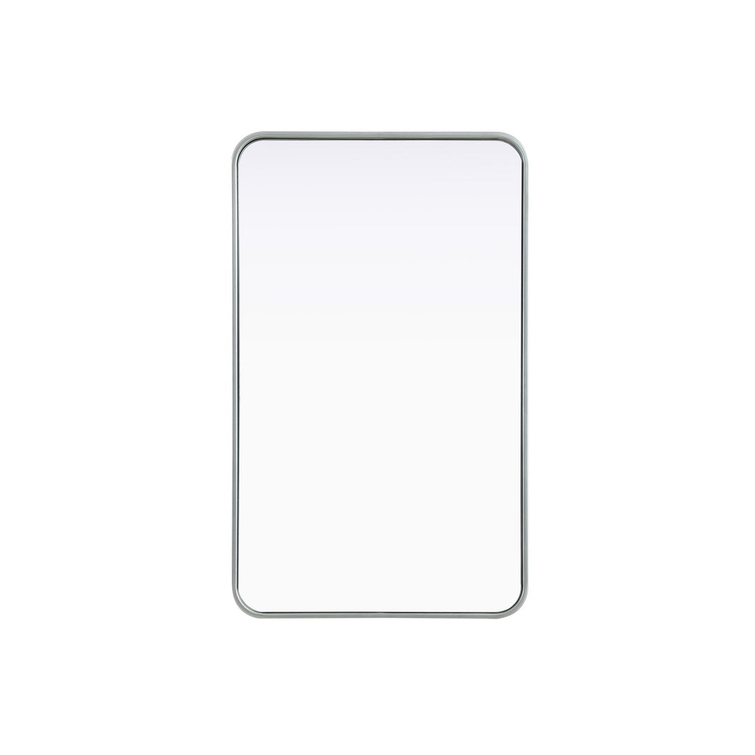 Contour Metal Rectangle Mirror 22X36 In Silver by Elegant Decor