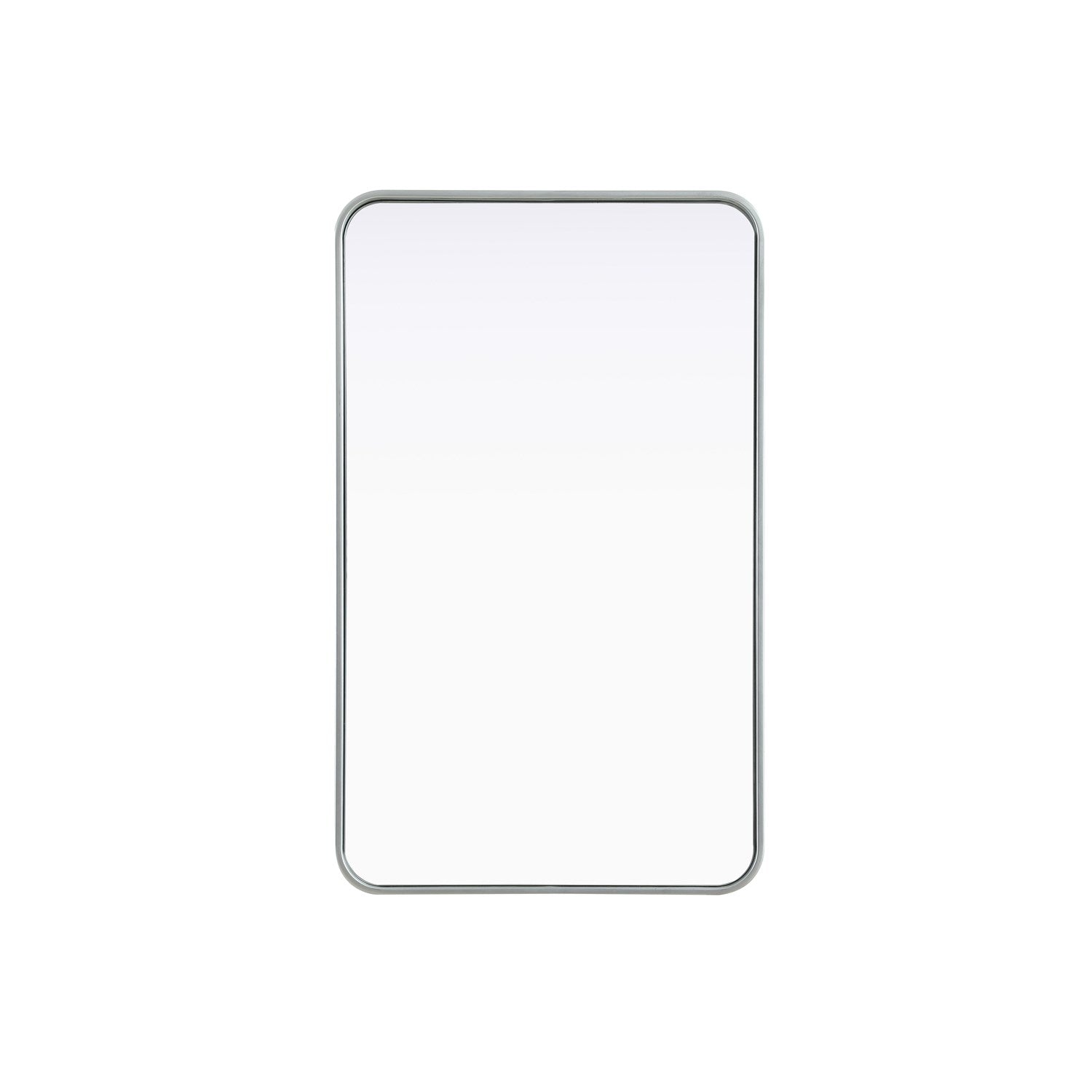 Contour Metal Rectangle Mirror 22X36 In Silver by Elegant Decor