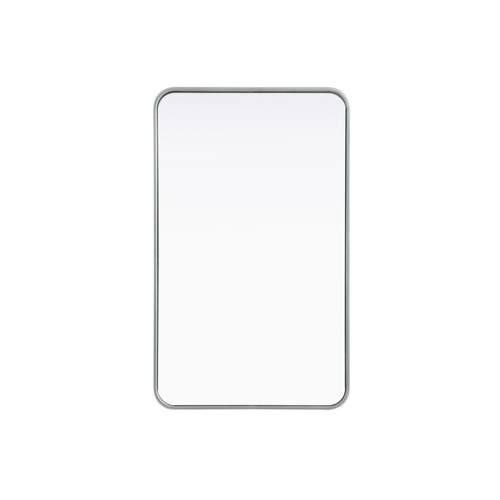 Contour Metal Rectangle Mirror 22X36 In Silver by Elegant Decor