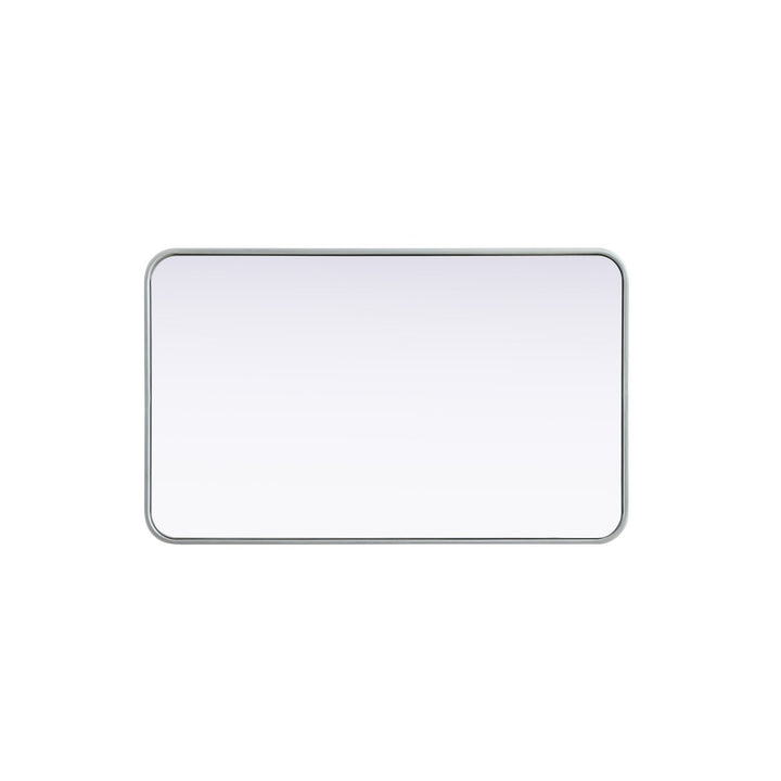 Contour Metal Rectangle Mirror 22X36 In Silver