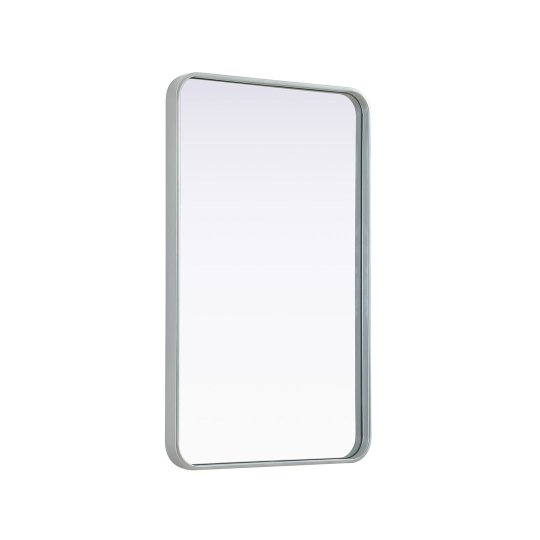 Contour Metal Rectangle Mirror 22X36 In Silver