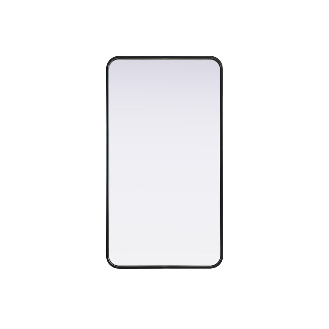 Contour Metal Rectangle Mirror 22X40 In Black by Elegant Decor