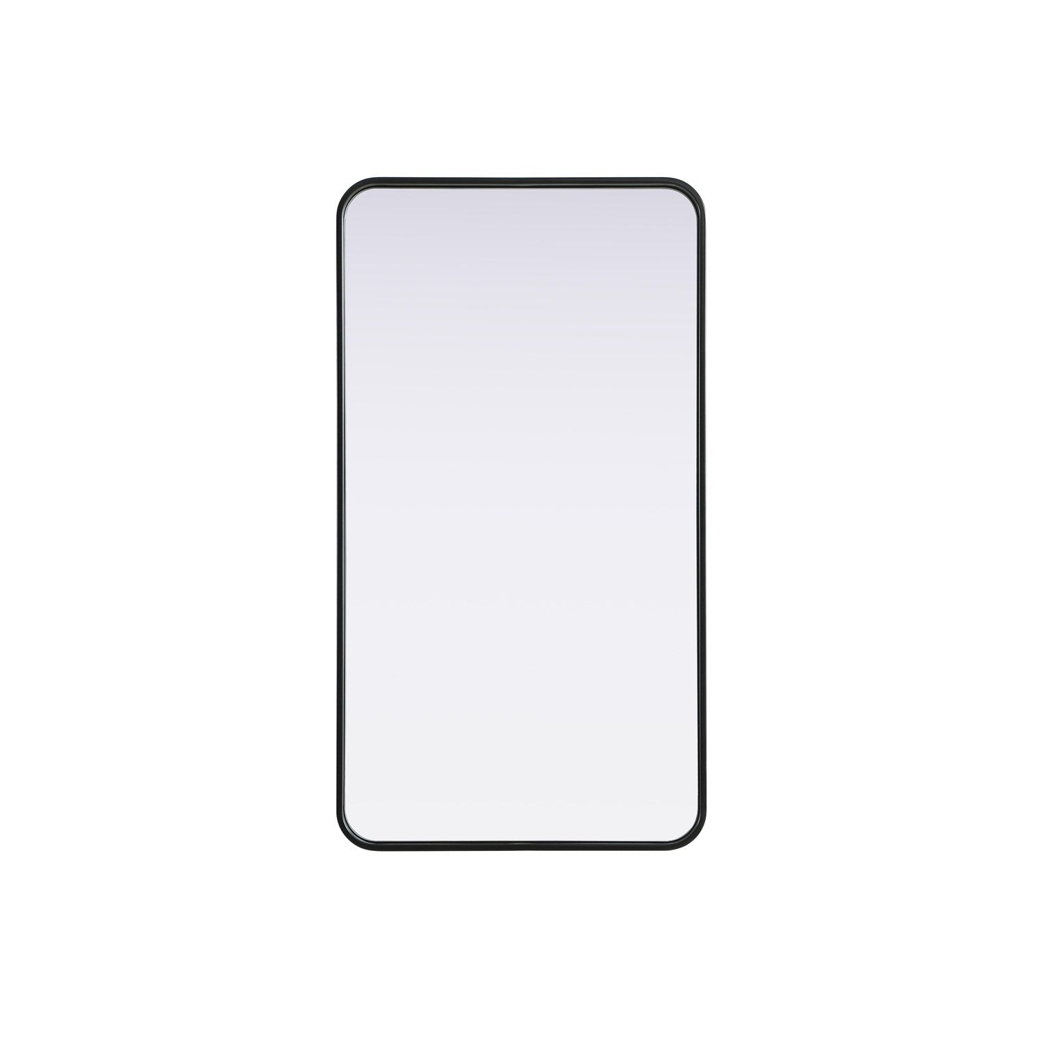 Contour Metal Rectangle Mirror 22X40 In Black by Elegant Decor