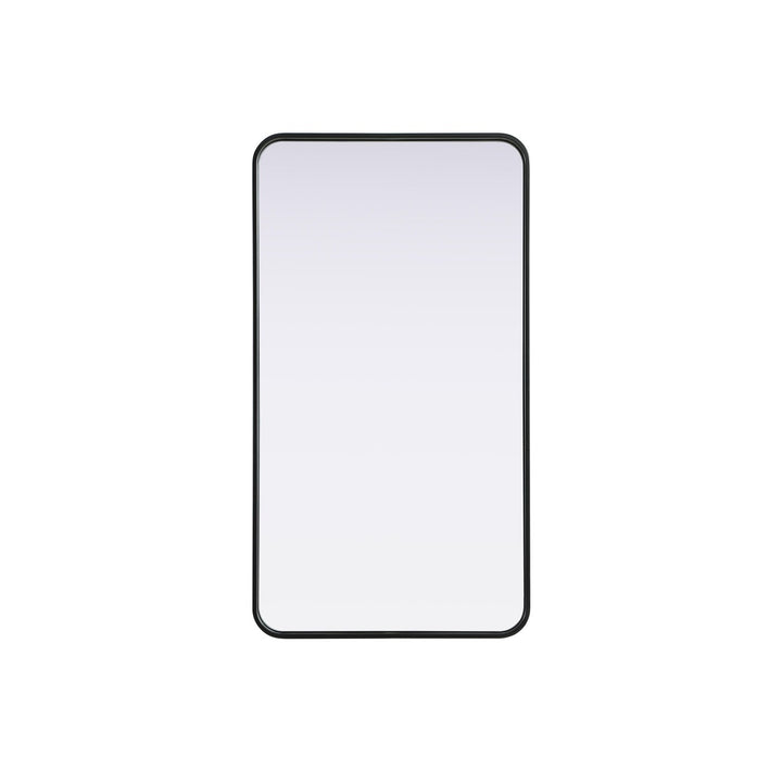 Contour Metal Rectangle Mirror 22X40 In Black by Elegant Decor