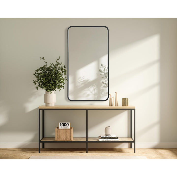 Contour Metal Rectangle Mirror 22X40 In Black