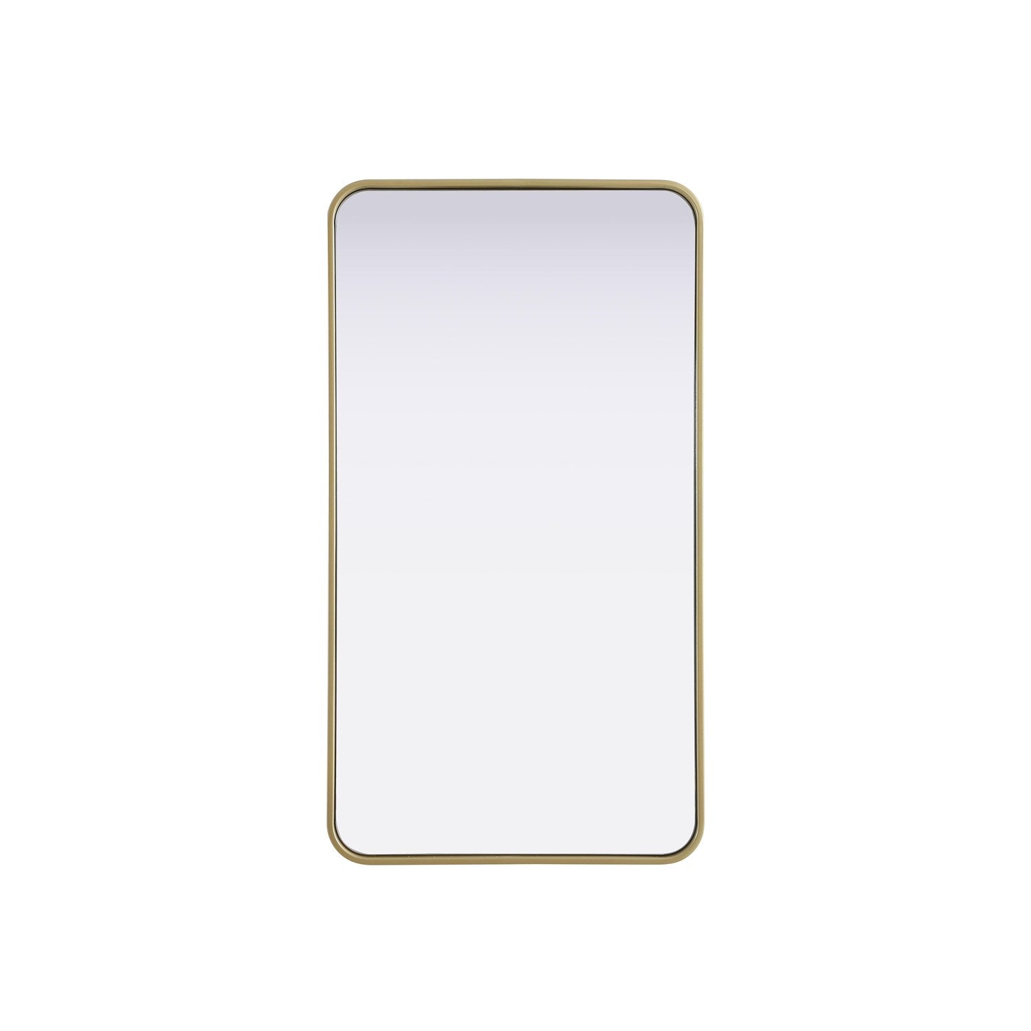 Contour Metal Rectangle Mirror 22X40 In Brass by Elegant Decor