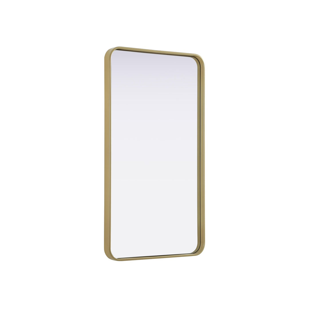 Contour Metal Rectangle Mirror 22X40 In Brass