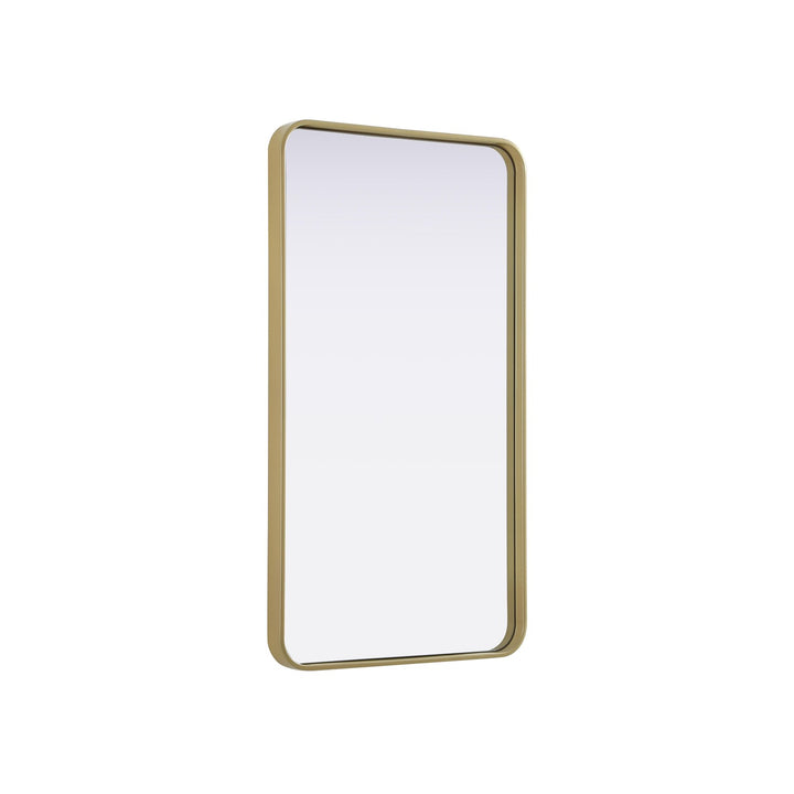 Contour Metal Rectangle Mirror 22X40 In Brass