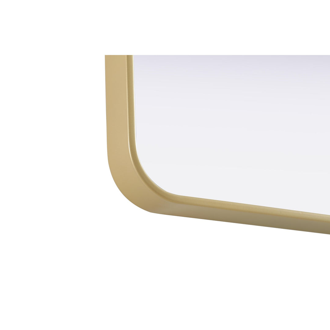 Contour Metal Rectangle Mirror 22X40 In Brass