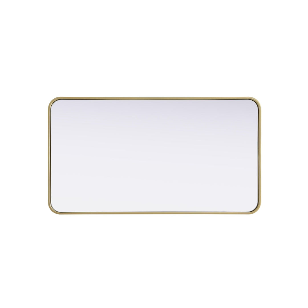 Contour Metal Rectangle Mirror 22X40 In Brass