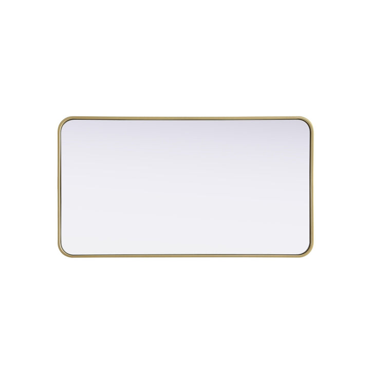 Contour Metal Rectangle Mirror 22X40 In Brass