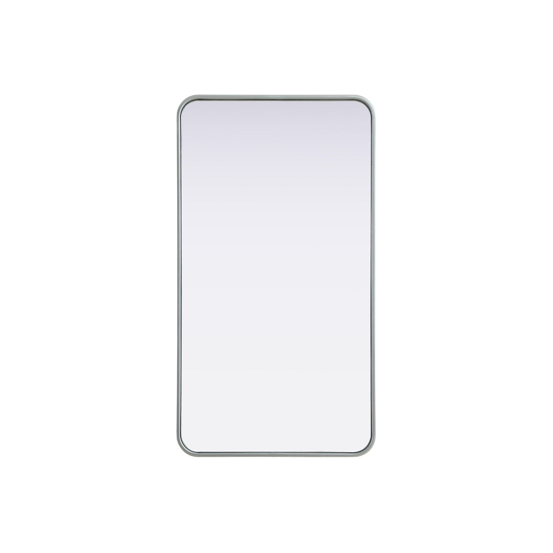 Contour Metal Rectangle Mirror 22X40 In Silver by Elegant Decor