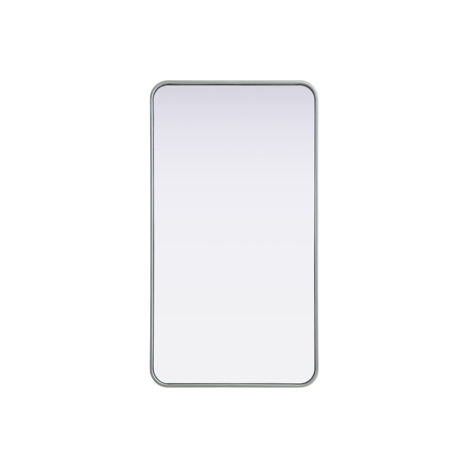Contour Metal Rectangle Mirror 22X40 In Silver by Elegant Decor