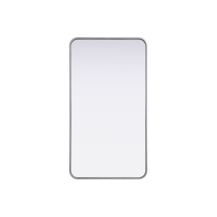 Contour Metal Rectangle Mirror 22X40 In Silver by Elegant Decor