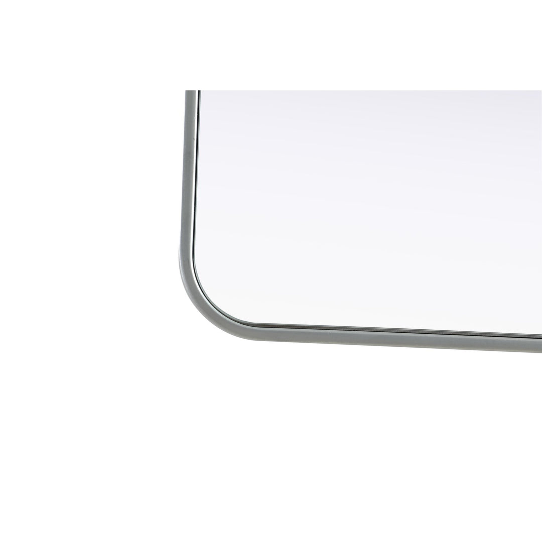 Contour Metal Rectangle Mirror 22X40 In Silver